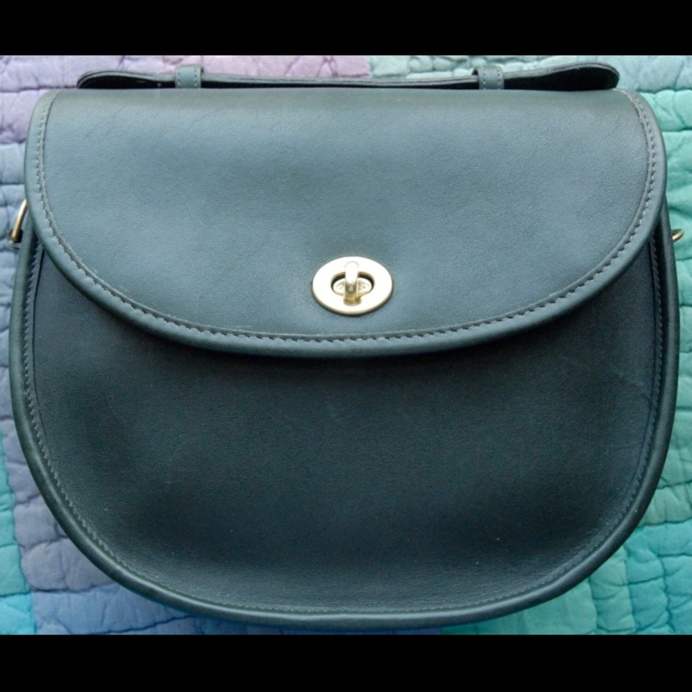 Vintage Coach Leather Plaza Bag